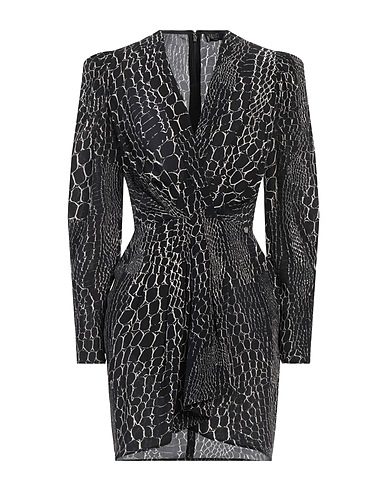 LIU •JO Kurzes Kleid Schwarz 100% Seide, Polyamid