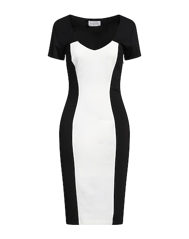 GAëLLE Paris Midi-Kleid Schwarz 65% Viskose, 30% Polyamid, 5% Elastan