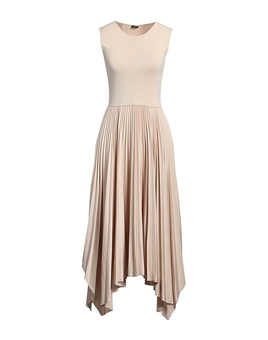 JOSEPH Midi dress Beige 77% Viscose, 20% Polyamide, 3% Elastane
