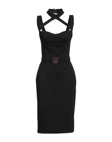 GAëLLE Paris Midi dress Black 65% Viscose, 30% Polyamide, 5% Elastane