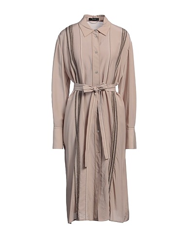 JOSEPH Midi dress Taupe 62% Silk, 38% Wool