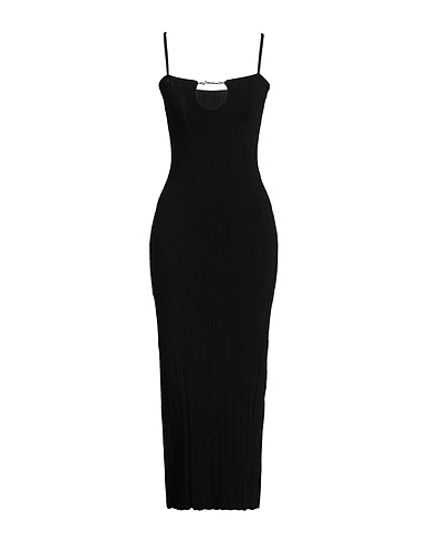JACQUEMUS Langes Kleid Schwarz 94% Viskose, 6% Polyester