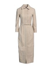 THOM BROWNE Midi dress Beige 100% Virgin Wool, Calfskin thumbnail