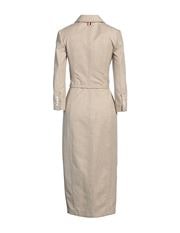 THOM BROWNE Midi dress Beige 100% Virgin Wool, Calfskin thumbnail