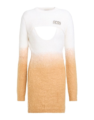 GCDS Kurzes Kleid Elfenbein 64% Mohairwolle, 29% Polyamid, 5% Wolle, 2% Elastan