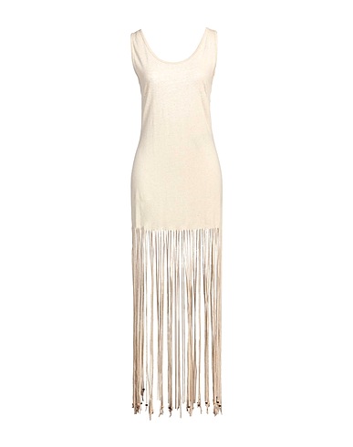 ALANUI Long dress Beige 70% Cotton, 30% Linen, Acrylic