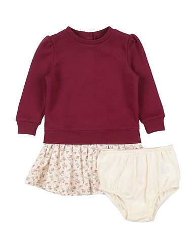 POLO RALPH LAUREN Vestido para bebé  Burgundy 60% Cotton, 40% Polyester
