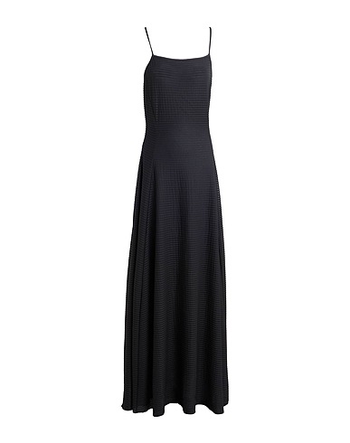 EMPORIO ARMANI Long dress Black 92% Polyester, 8% Elastane