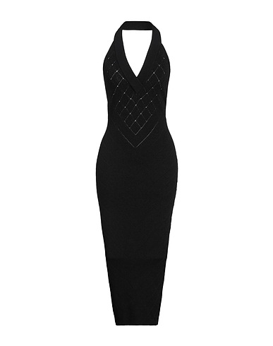 BALMAIN Long dress Black 83% Viscose, 17% Polyester