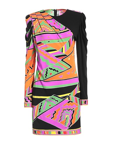 LEONARD Paris Short dress Black 100% Silk, Viscose, Elastane