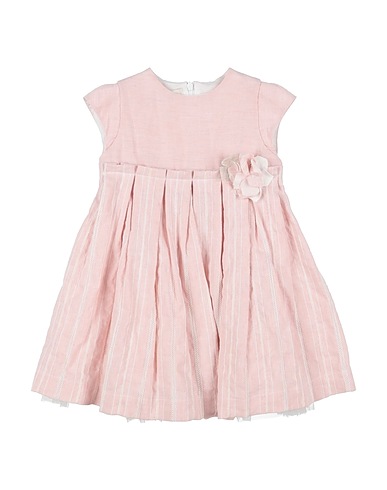 LALALÙ Babykleid Rosa 56% Viskose, 40% Leinen, 2% Baumwolle, 1% Acryl, 1% Polyamid