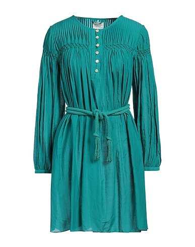 MARANT ÉTOILE Short dress Emerald green 80% Cotton, 20% Viscose