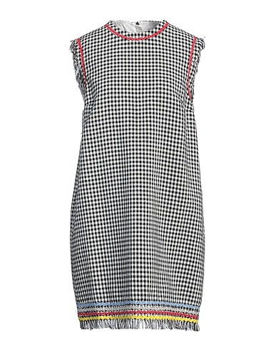 MSGM Short dress Black 61% Viscose, 28% Linen, 7% Polyester, 4% Cotton