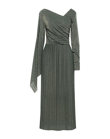 KAOS Midi dress Sage green 45% Polyester, 20% Viscose, 15% Polyamide, 15% Metallic Polyester, 5% Elastane