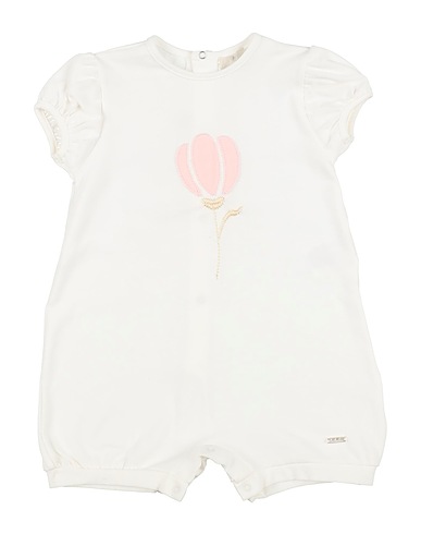 LALALÙ Baby jumpsuit  White 95% Cotton, 5% Elastane