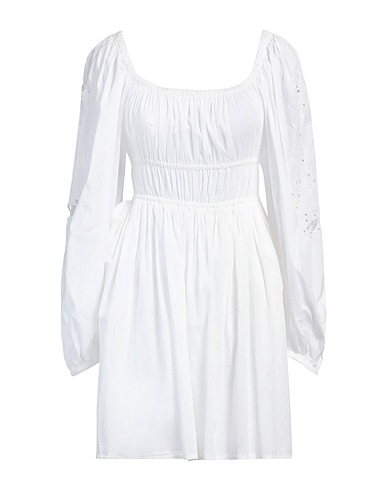 PINKO Short dress White 100% Cotton, Polyester
