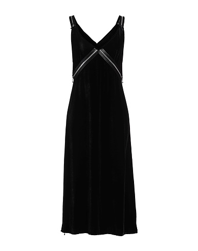 R13 Midi dress Black 72% Viscose, 28% Silk