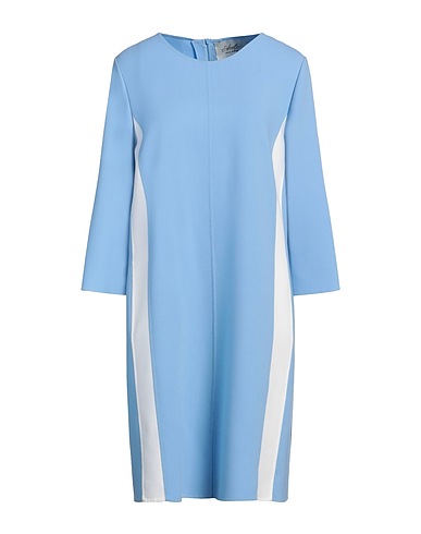AVOLIO Milano Short dress Light blue 99% Virgin Wool, 1% Polyamide