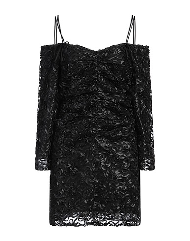GANNI Short dress Black 100% Recycled polyester