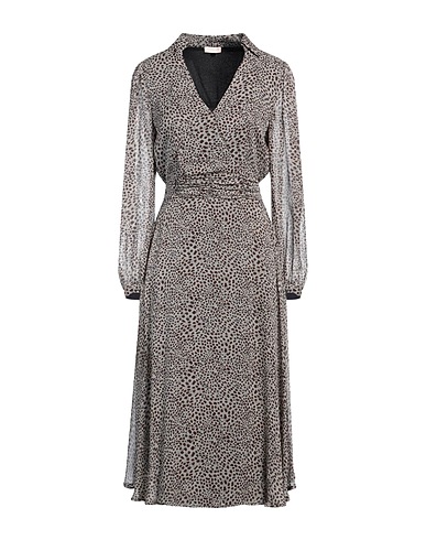 LIU •JO Midi dress Dark brown 100% Viscose