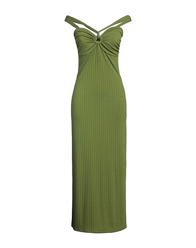 LA SEMAINE Paris Long dress Military green 66% Viscose, 31% Polyester, 3% Elastane