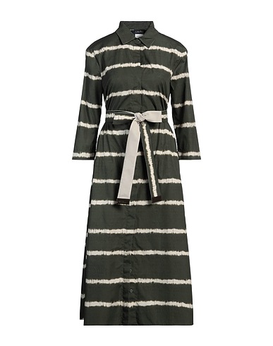 'S MAX MARA Midi dress Dark green 100% Cotton