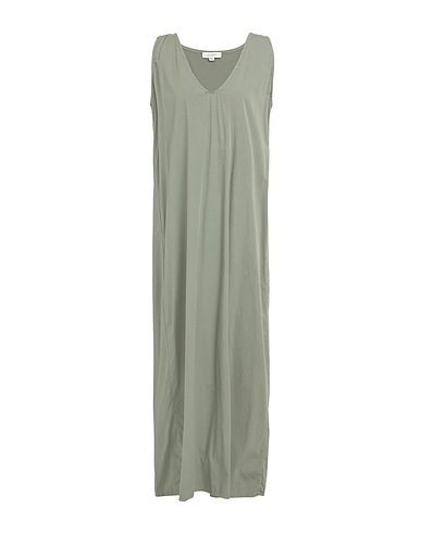 CROSSLEY Vestido largo Verde militar 97% Algodón, 3% Elastán