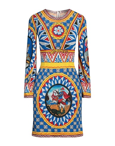 DOLCE&GABBANA Sheath dress Bright blue 100% Viscose