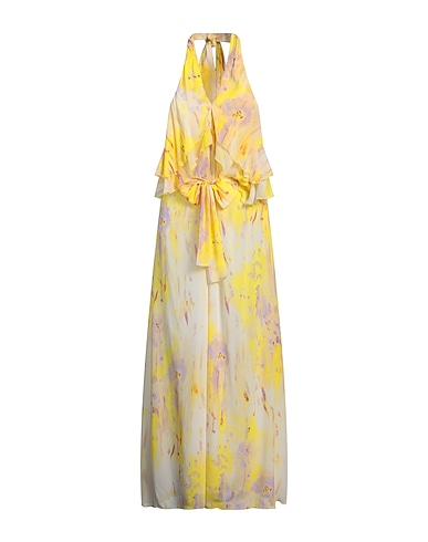 MSGM Robe d’été Jaune 100% Viscose