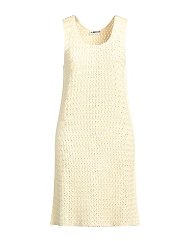 JIL SANDER+ Short dress Yellow 96% Cotton, 4% Elastane
