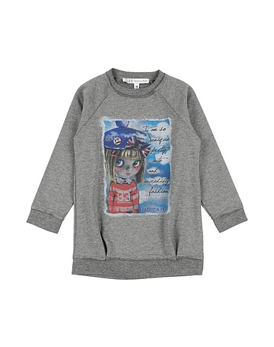 PATRIZIA PEPE Baby dress Grey 65% Cotton, 30% Polyester, 5% Elastane