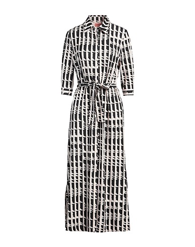 HUGENBERG Long dress Ivory 95% Polyester, 5% Elastane