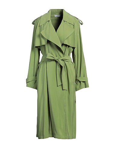 JIJIL Full-length jacket Sage green 87% Viscose, 13% Polyester