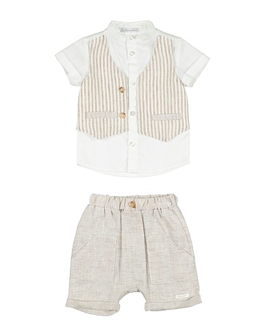 BARCELLINO® Baby co-ord  Beige 100% Cotton, Linen
