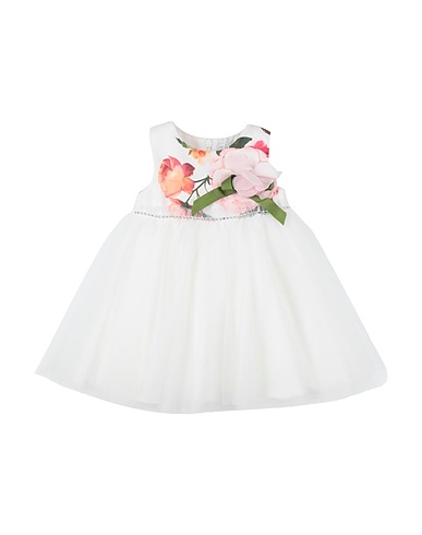 BARCELLINO® Vestido para bebé  White 98% Polyester, 2% Elastane, Polyamide
