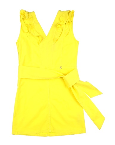 PATRIZIA PEPE Dress Yellow 97% Cotton, 3% Elastane