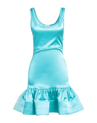 PATOU Short dress Turquoise 48% Acetate, 45% Polyamide, 7% Lyocell