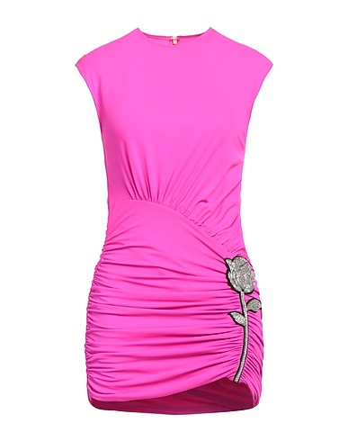 DAVID KOMA Sheath dress Fuchsia 80% Polyamide, 20% Lyocell, Glass