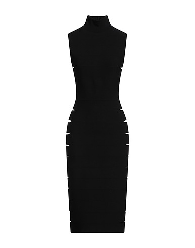 ALAÏA Midi dress Black 58% Viscose, 27% Polyester, 15% Polyurethane