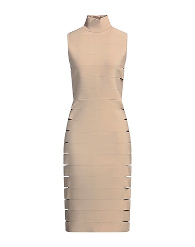 ALAÏA Midi dress Beige 58% Viscose, 27% Polyester, 15% Polyurethane