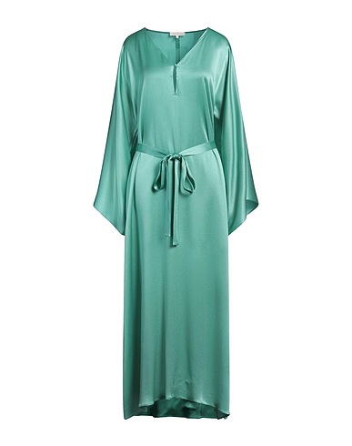 ANTONELLI Long dress Light green 55% Acetate, 45% Silk