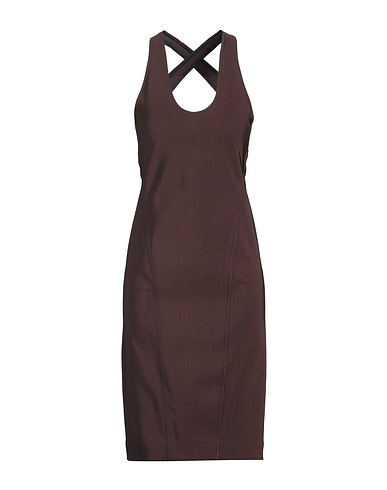 ALAÏA Midi dress Dark brown 86% Viscose, 10% Polyamide, 4% Elastane