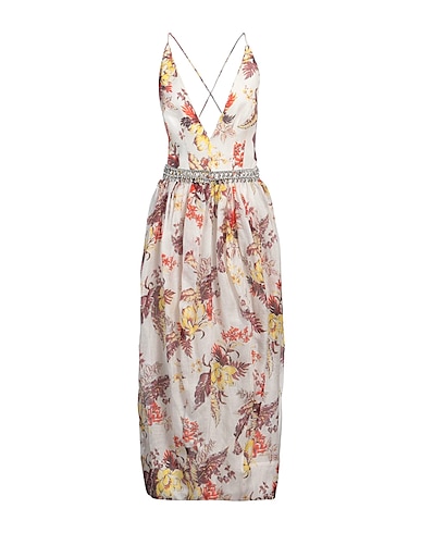ZIMMERMANN Long dress Ivory 52% Linen, 48% Silk, Polyester