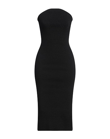 KHAITE Midi dress Black 83% Viscose, 17% Polyester
