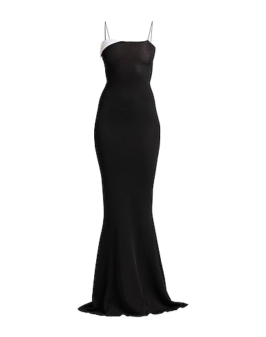 JACQUEMUS Long dress Black 94% Viscose, 6% Polyester