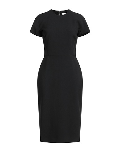 VICTORIA BECKHAM Midi dress Black 45% Polyester, 36% Virgin Wool, 16% Polyamide, 3% Elastane