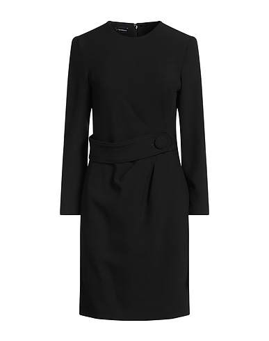 EMPORIO ARMANI Kurzes Kleid Schwarz 68% Polyester, 28% Viskose, 4% Elastan