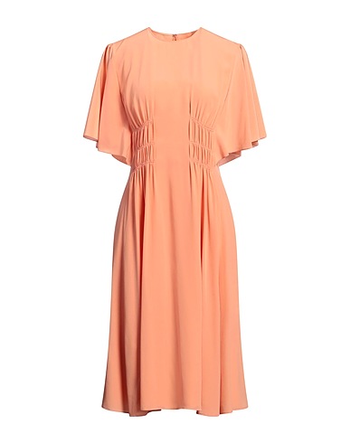 CHLOÉ Midi dress Salmon pink 100% Silk