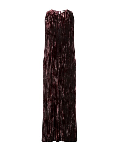 ANTONELLI Long dress Chocolate brown 82% Viscose, 18% Silk