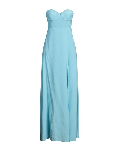 SUOLI Long dress Sky blue 89% Viscose, 11% Polyester